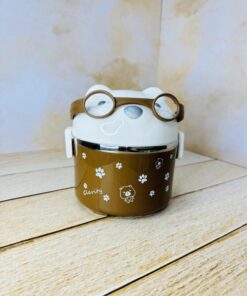 لانچ باکس فانتزی طرح خرس عینکی مخزن استیل کد 2703