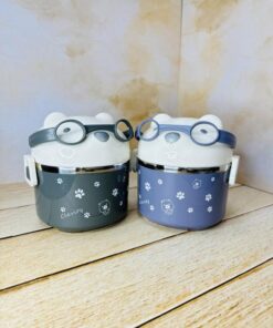 لانچ باکس فانتزی طرح خرس عینکی مخزن استیل کد 2703