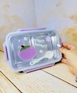 لانچ باکس مستطیلی داخل استیل دو قسمتی LUCKY LUCKY کد 2719