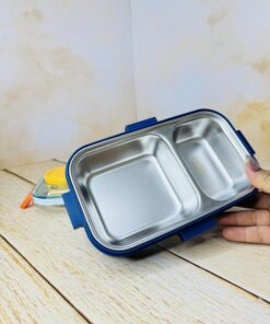 ظرف غذای استیل دو خانه فانتزی کد 2720