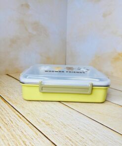 لانچ باکس مستطیلی داخل استیل خرس کله فندقی 2731