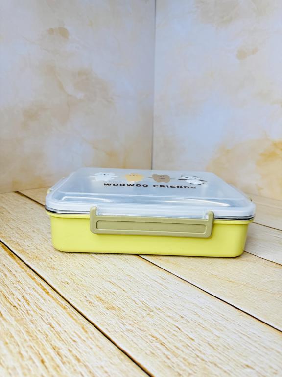 لانچ باکس مستطیلی داخل استیل خرس کله فندقی 2731