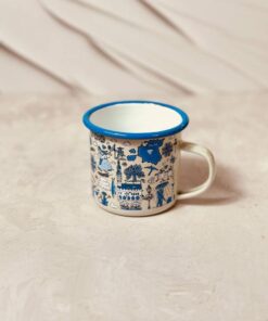 ماگ لعابی طرحدار لبه استیل اورجینال کد 2712