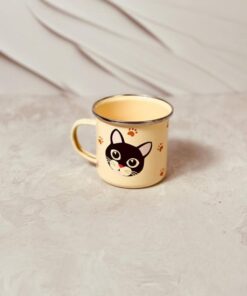 ماگ لعابی طرحدار لبه استیل اورجینال کد 2712