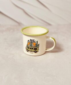 ماگ لعابی طرحدار لبه استیل اورجینال کد 2712