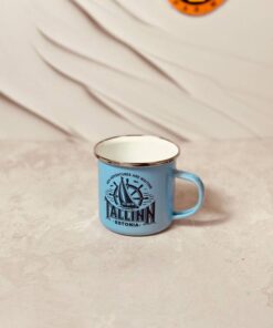 ماگ لعابی طرحدار لبه استیل اورجینال کد 2712