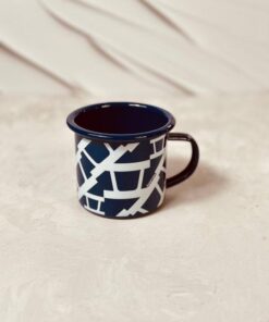 ماگ لعابی طرحدار لبه استیل اورجینال کد 2712