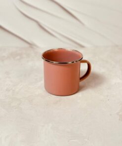 ماگ لعابی طرحدار لبه استیل اورجینال کد 2712