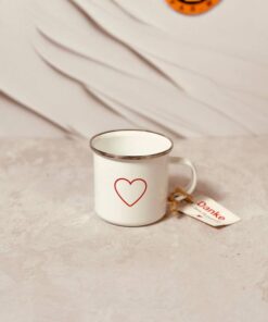 ماگ لعابی طرحدار لبه استیل اورجینال کد 2712