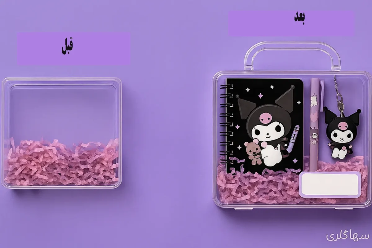 ست لوازم تحریر کرومی مدرسه