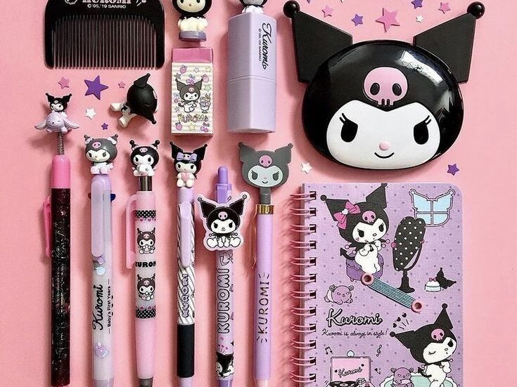 ست لوازم تحریر کرومی دخترانه