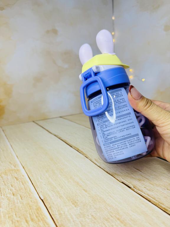 قمقمه فانتزی نی دار کودک طرح گوش خرگوشی کد 2789