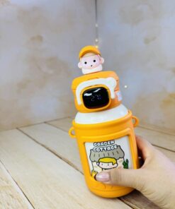 تراول ماگ دوسر نوش 500 میل دورسیلیکون دماسنج دار فانتزی کد 2806