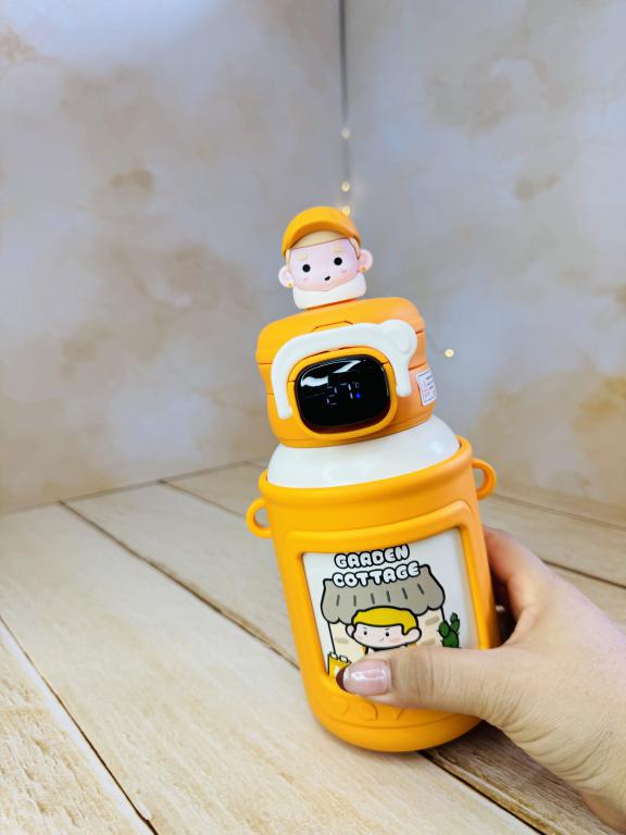 تراول ماگ دوسر نوش 500 میل دورسیلیکون دماسنج دار فانتزی کد 2806