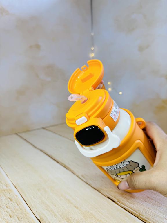 تراول ماگ دوسر نوش 500 میل دورسیلیکون دماسنج دار فانتزی کد 2806