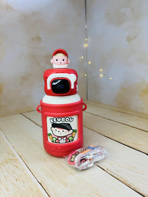 تراول ماگ دوسر نوش 500 میل دورسیلیکون دماسنج دار فانتزی کد 2806