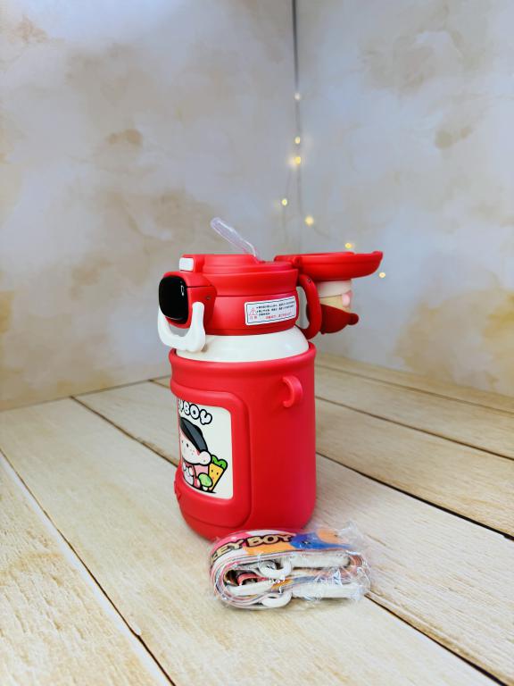 تراول ماگ دوسر نوش 500 میل دورسیلیکون دماسنج دار فانتزی کد 2806