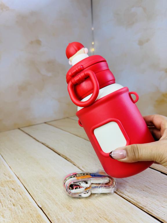 تراول ماگ دوسر نوش 500 میل دورسیلیکون دماسنج دار فانتزی کد 2806