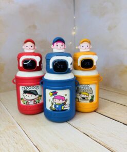 تراول ماگ دوسر نوش 500 میل دورسیلیکون دماسنج دار فانتزی کد 2806