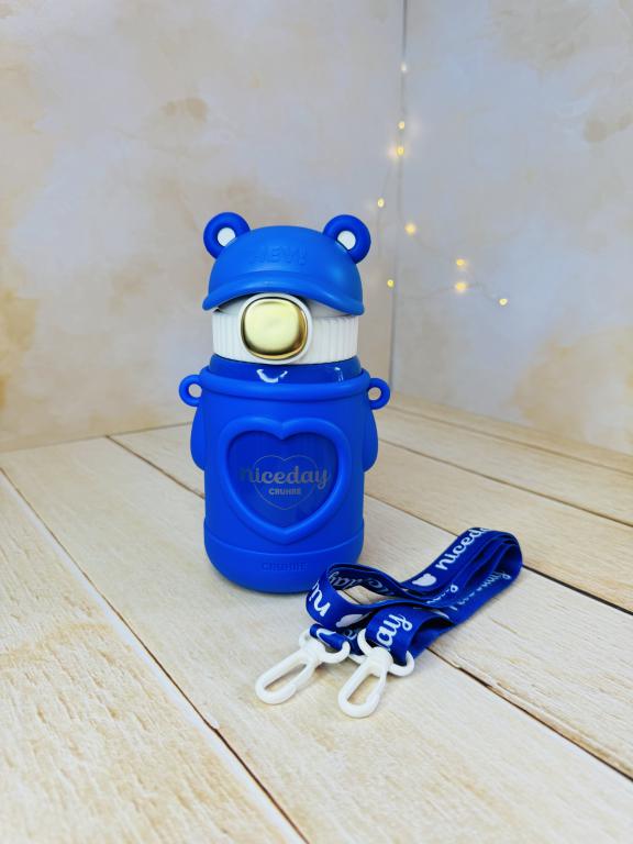 تراول ماگ فانتزی نی دار طرح خرسی و خرگوش کد 2807