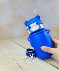 تراول ماگ فانتزی نی دار طرح خرسی و خرگوش کد 2807