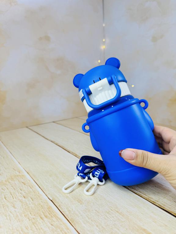 تراول ماگ فانتزی نی دار طرح خرسی و خرگوش کد 2807