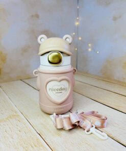 تراول ماگ فانتزی نی دار طرح خرسی و خرگوش کد 2807