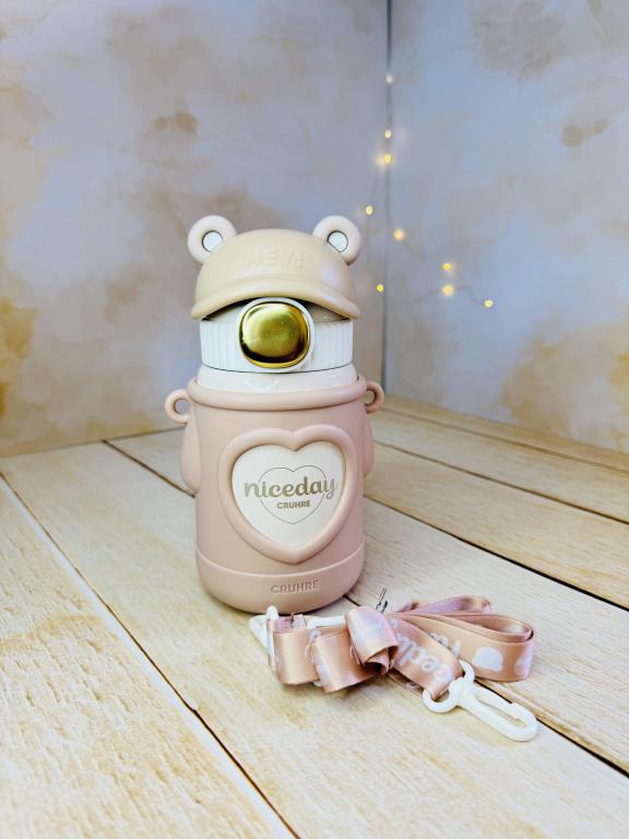 تراول ماگ فانتزی نی دار طرح خرسی و خرگوش کد 2807