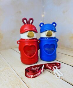 تراول ماگ فانتزی نی دار طرح خرسی و خرگوش کد 2807