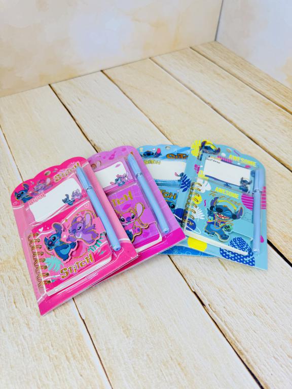 پک فانتزی دفترچه و نت چسبی قلم دار طرح استیچ کد 2809