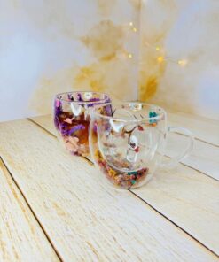 ماگ (لیوان دوجداره) پیرکس گل دار کد 2817