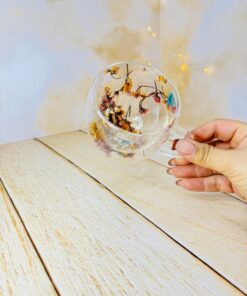 ماگ (لیوان دوجداره) پیرکس گل دار کد 2817