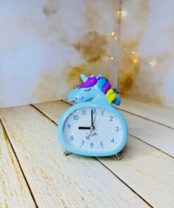 ساعت رومیزی شماطه دار طرح یونیکورن فانتزی کد 2822