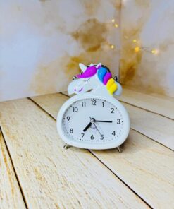 ساعت رومیزی شماطه دار طرح یونیکورن فانتزی کد 2822