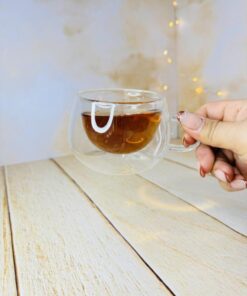 فنجان پیرکس دوجداره تپل کوتاه کد 2830