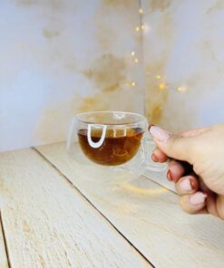 فنجان پیرکس دوجداره تپل کوتاه کد 2830