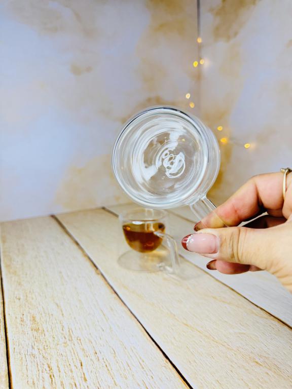 شات قهوه پیرکس دوجداره مربعی کد 2839