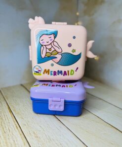 لانچ باکس ظرف غذا اورجینال دو طبقه طرح پری دریایی کد 2841