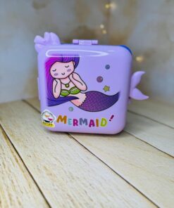 لانچ باکس ظرف غذا اورجینال دو طبقه طرح پری دریایی کد 2841