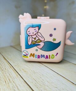 لانچ باکس ظرف غذا اورجینال دو طبقه طرح پری دریایی کد 2841