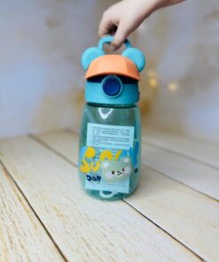 قمقمه فانتزی نی دار خرس کلاه دار کد2843