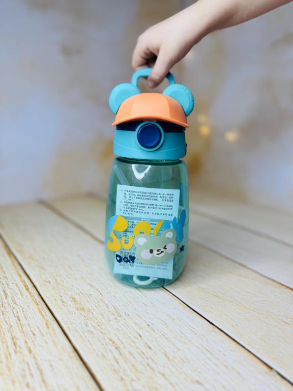 قمقمه فانتزی نی دار خرس کلاه دار کد2843