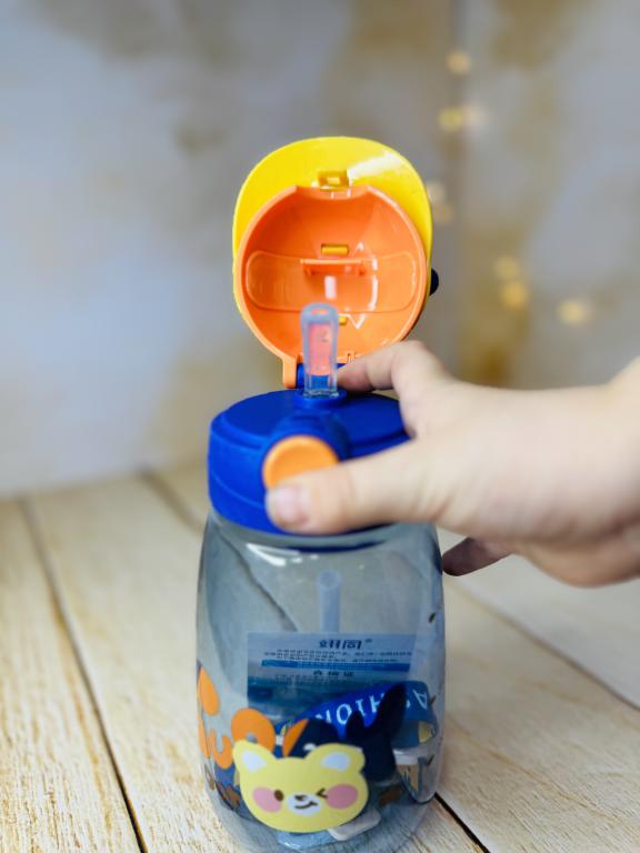 قمقمه فانتزی نی دار خرس کلاه دار کد2843