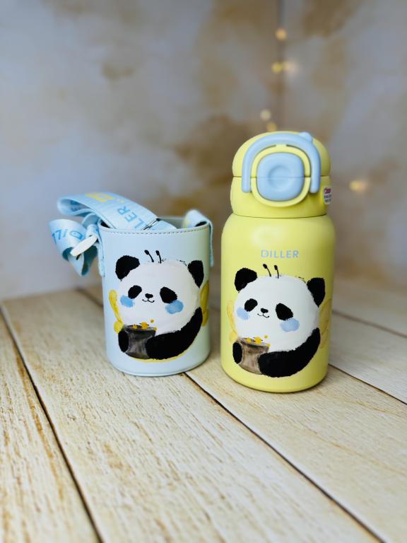 قمقمه استیل دو حالته کیف دار برند DILLER کد 2845