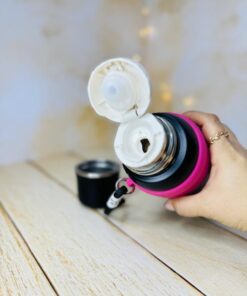 فلاسک دوحالته دور سیلیکونی 800 میل در لیوانی کد 2849