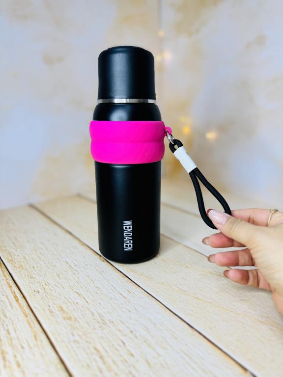 فلاسک دوحالته دور سیلیکونی 800 میل در لیوانی کد 2849