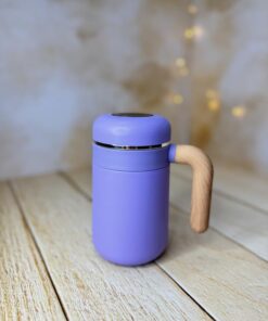 فلاسک استیل دسته دار رنگی دماسنج دار کد 2851