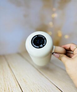 فلاسک استیل دسته دار رنگی دماسنج دار کد 2851