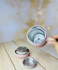 فلاسک استیل دسته دار رنگی دماسنج دار کد 2851