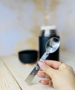 لانچ باکس فلاسک غذای استیل دسته طلایی حجم 1100 میل کد2854